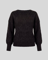 Cable Knit Sweater - Black