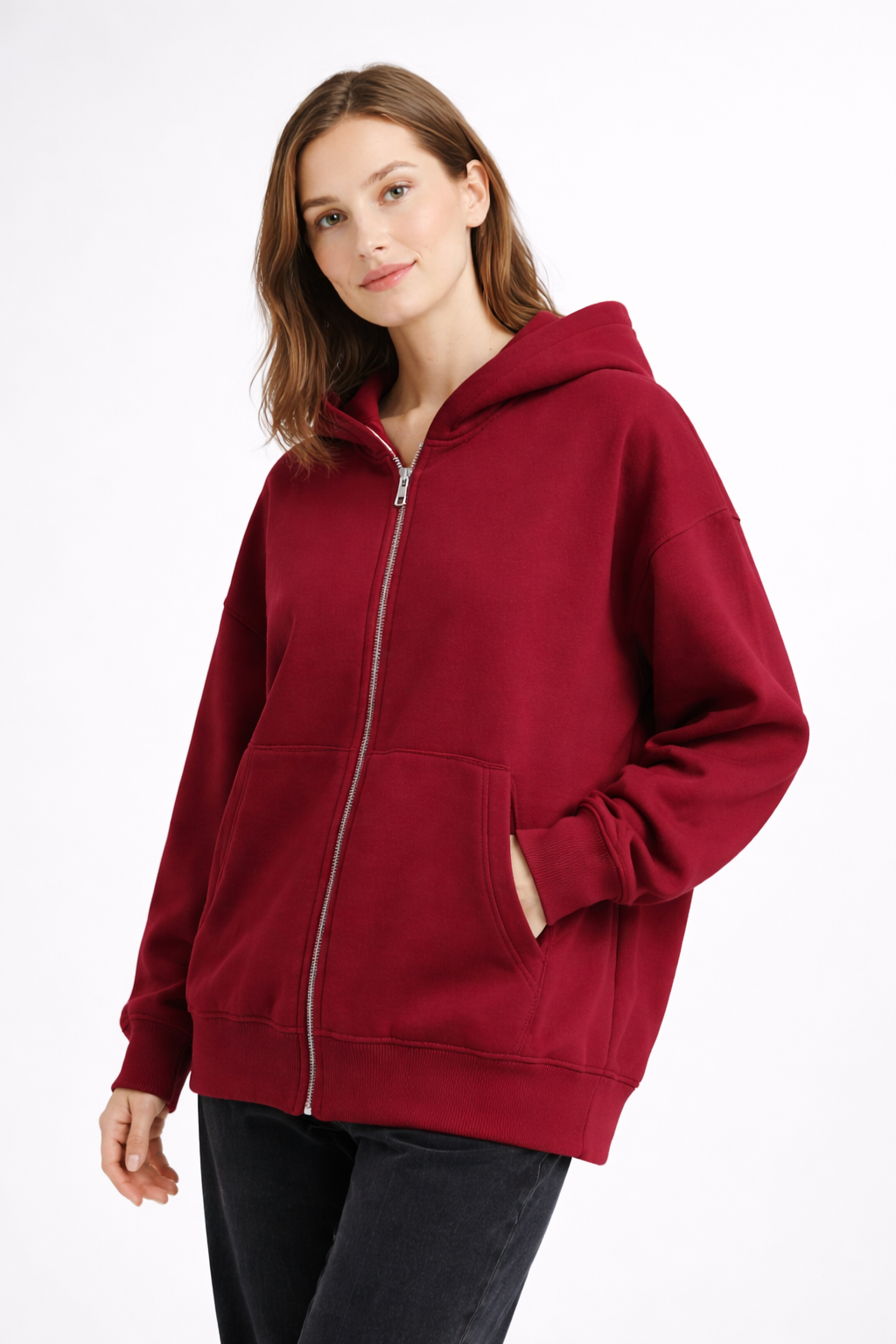 Zipper Jacket - Burgundy