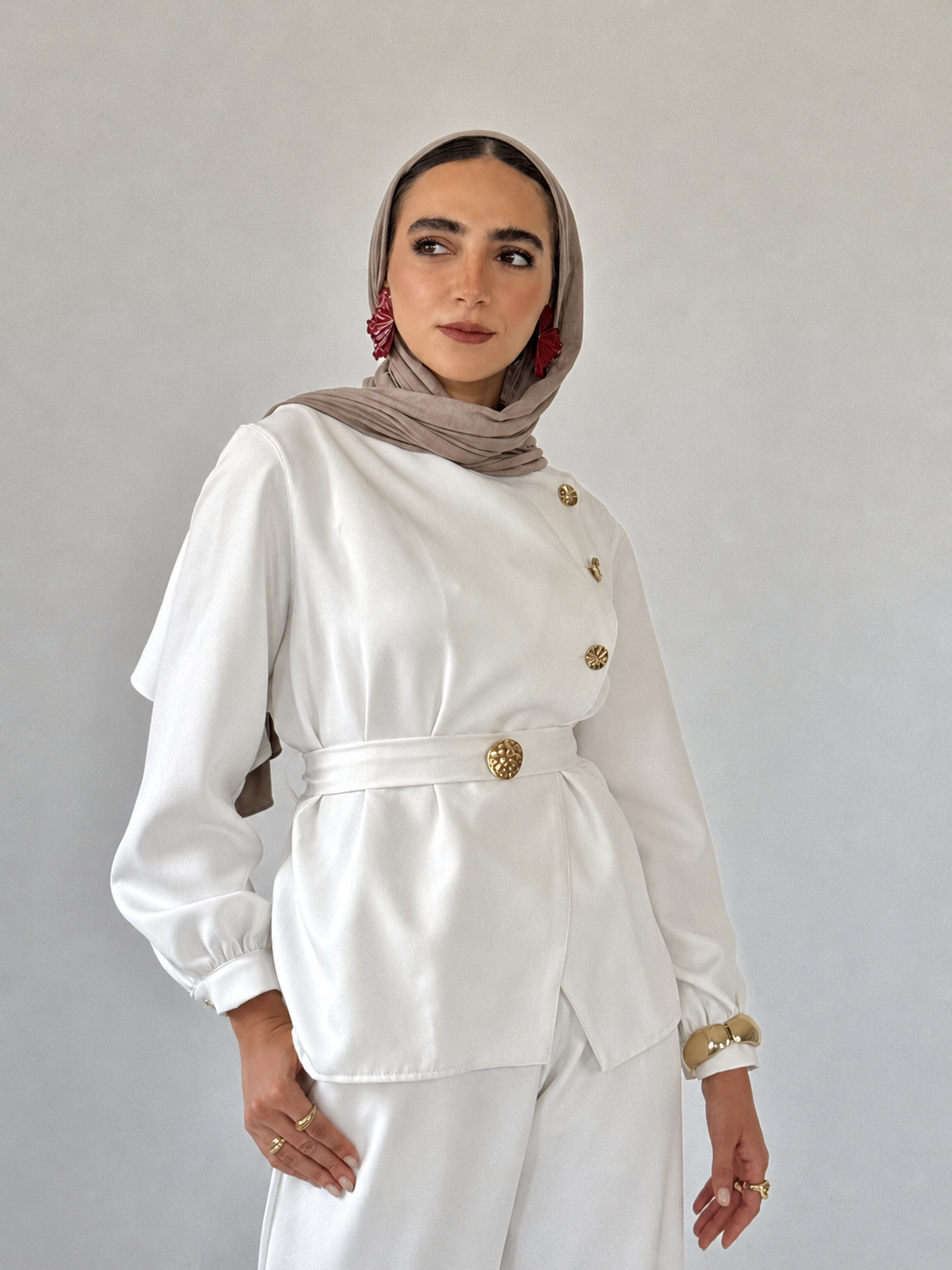 Evara Set Off-White