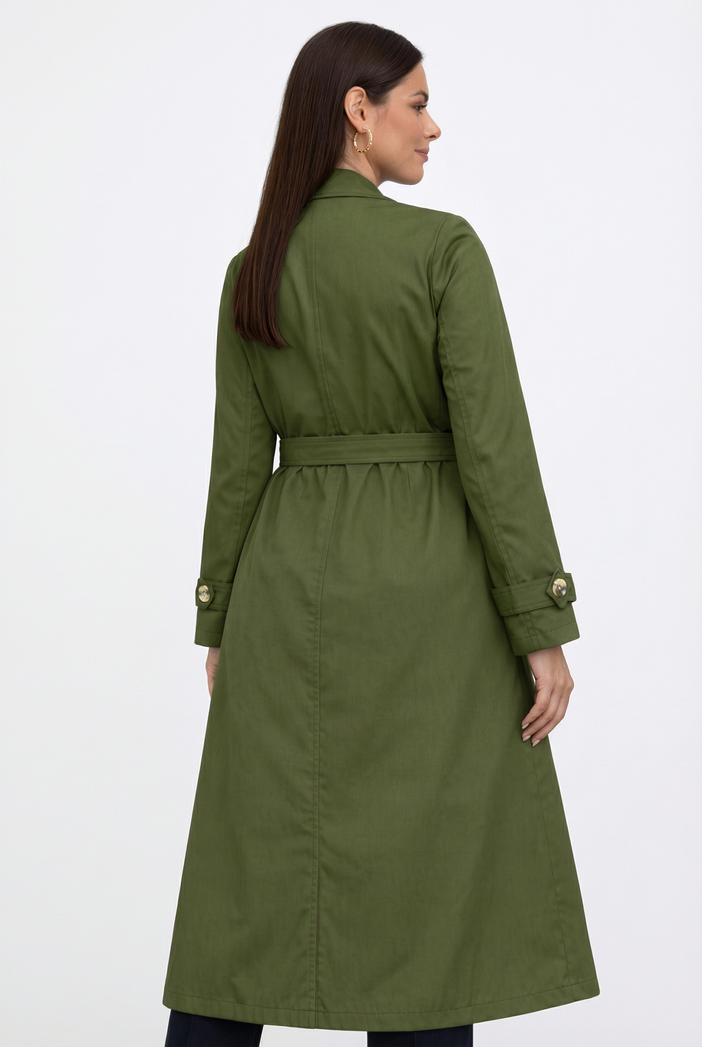 Trench Coat - Olive Green