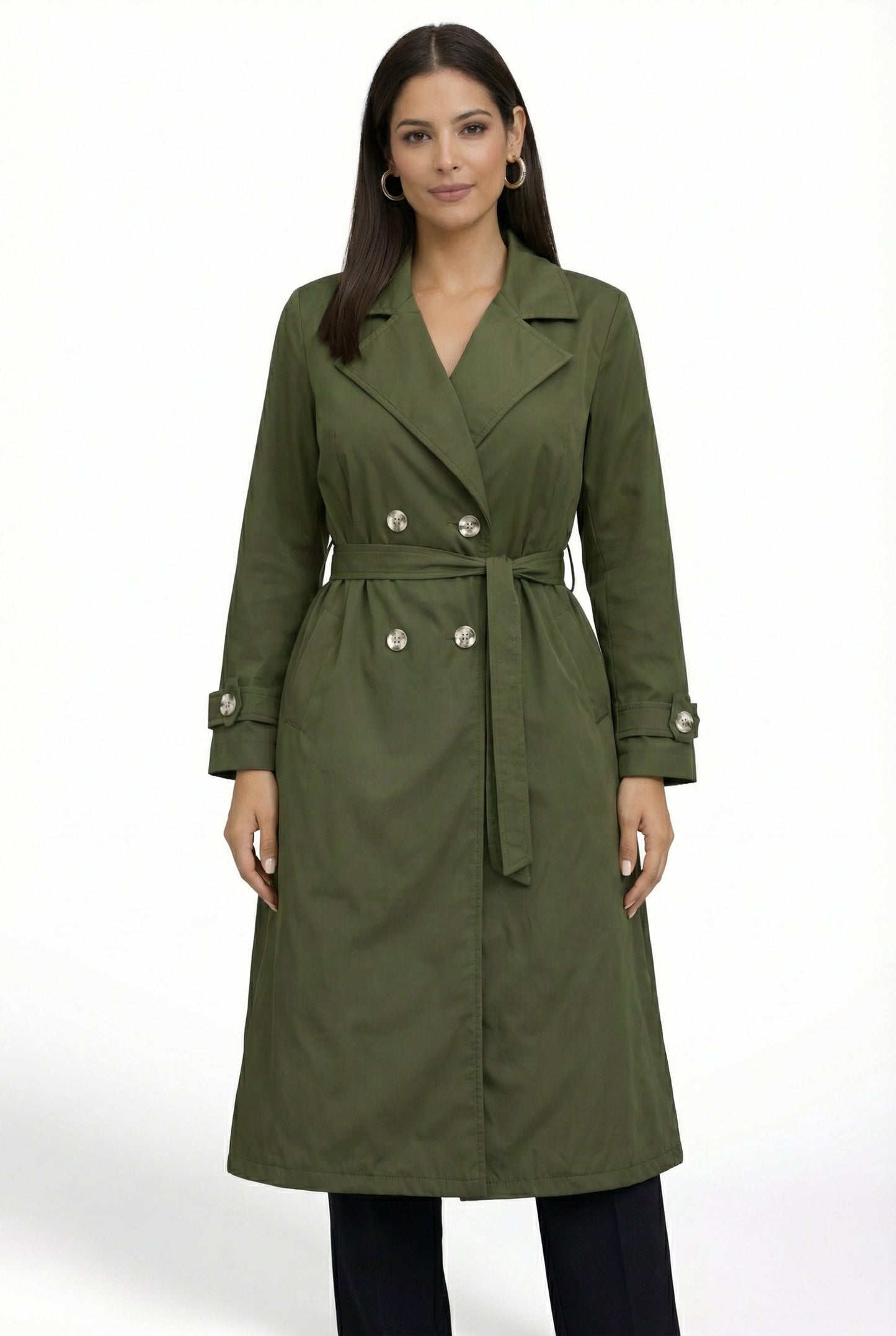 Trench Coat - Olive Green