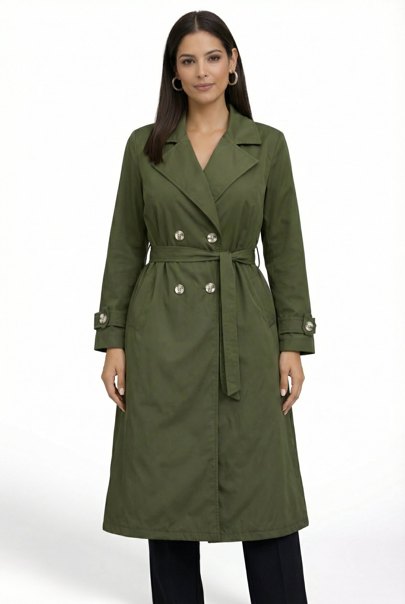 Trench Coat - Olive Green