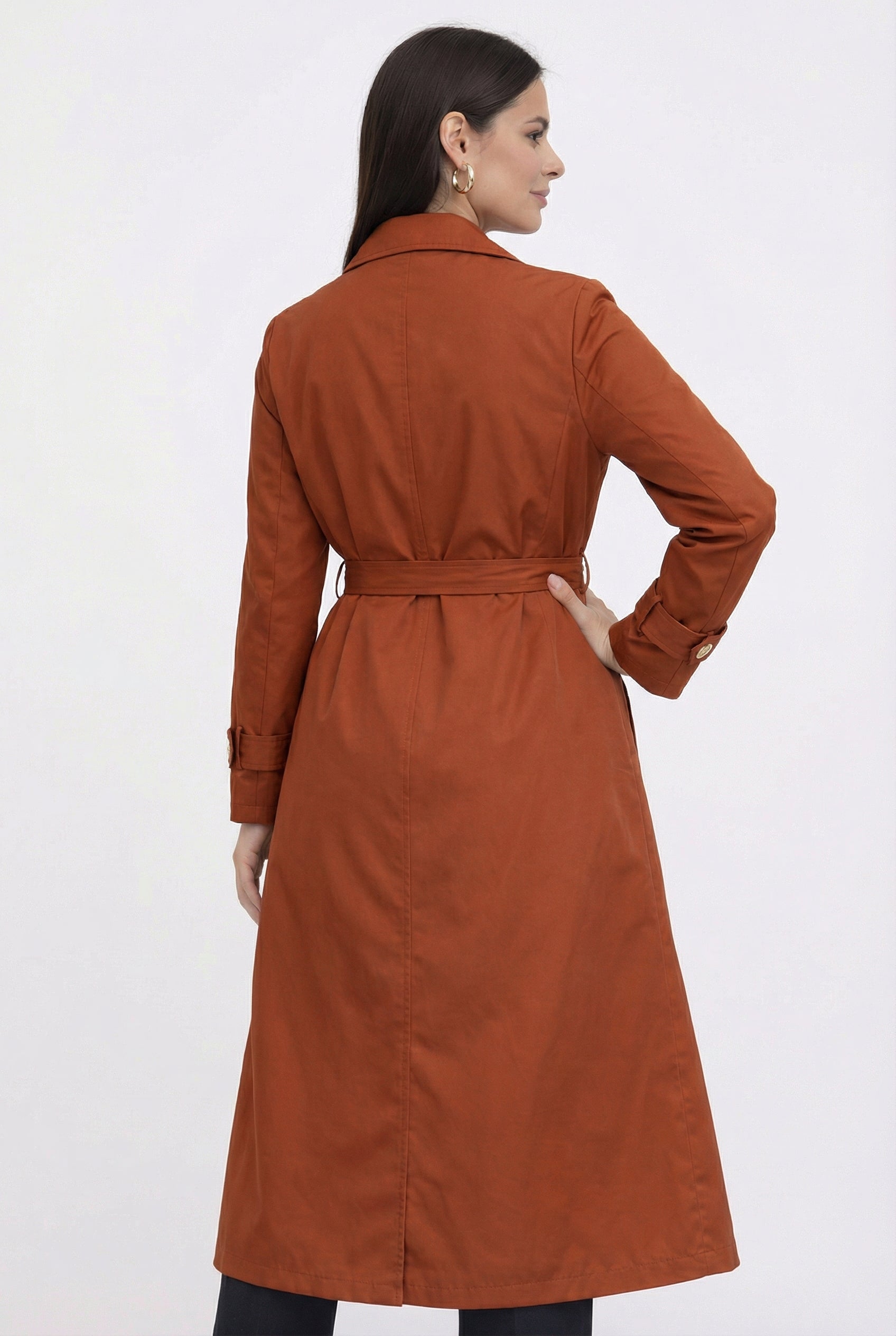 Trench Coat - Burnt Orange